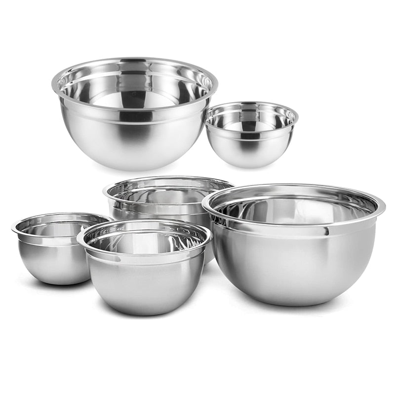 mixing bowls mixing bowl Set of 6 - stainless steel mixing bowls